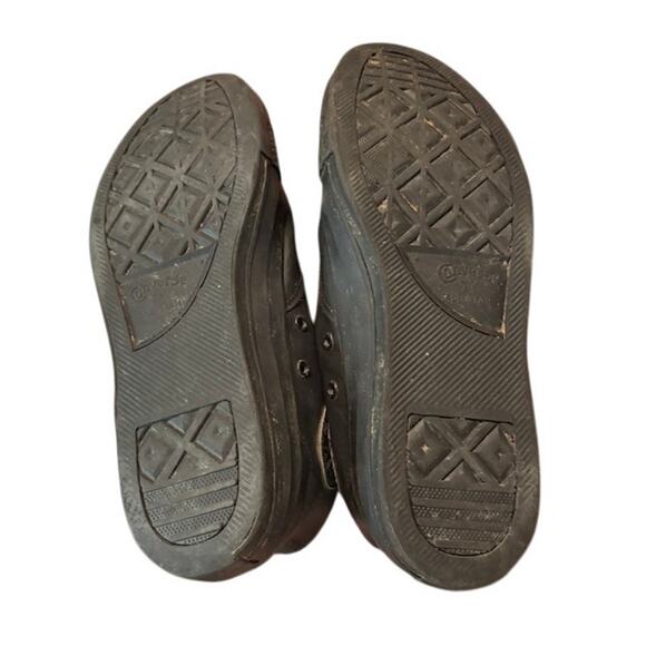 Converse Black Sneakers faux leather high tops unisex men's 11.5 women's 13.5 - Picture 7 of 9